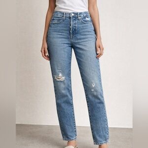 FRAME Le Original Jeans Bluejay Rips Size 24